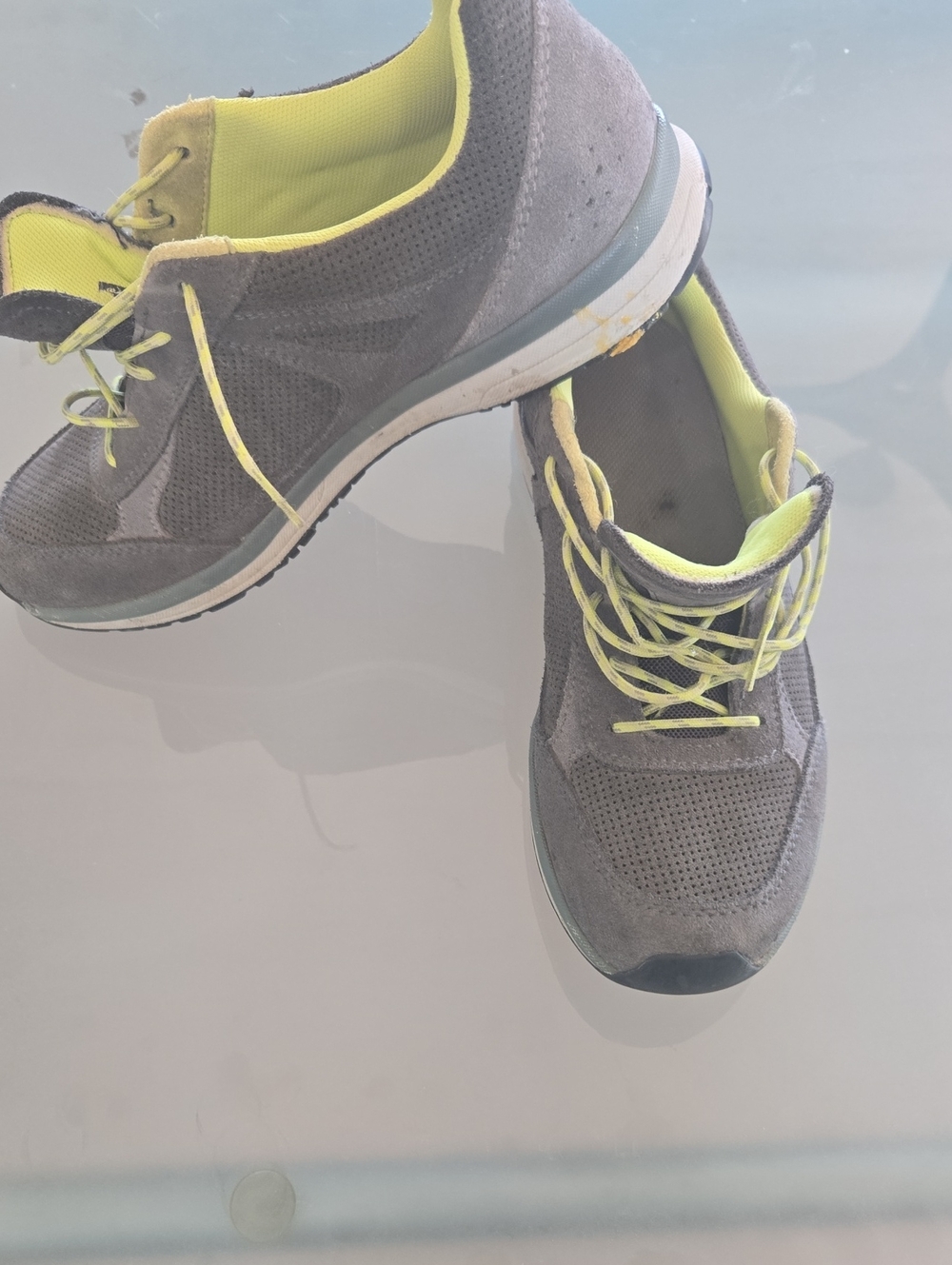 Asolo Women's Hiking Shoe in Gray and Neon Yellow